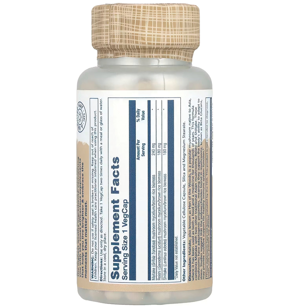 SLR376 | Back label showing Supplement Facts panel, serving size 1 VegCap, and other ingredients - Thumbnail