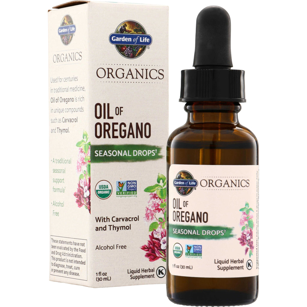 GLF261 | Garden of Life Organics Oil of Oregano Seasonal Drops, liquid herbal supplement, 1 fl oz - Thumbnail
