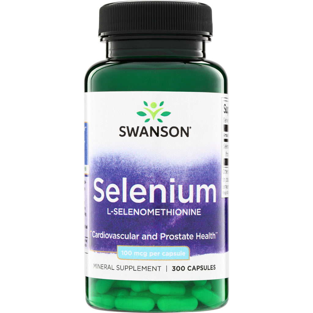 SW545 | Swanson Selenium L-Selenomethionine 100 mcg per capsule, 300 capsules, Cardiovascular and Prostate Health - Thumbnail