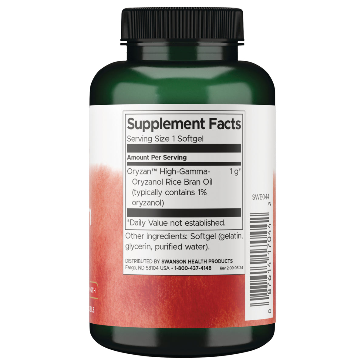 SWE044 | Back label with Supplement Facts
