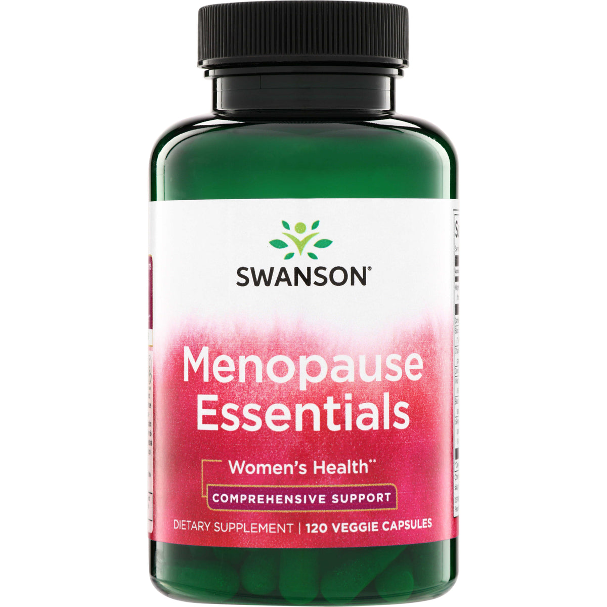 SWC089 | Swanson Menopause Essentials bottle front, Women's Health, Comprehensive Support, 120 veggie capsules