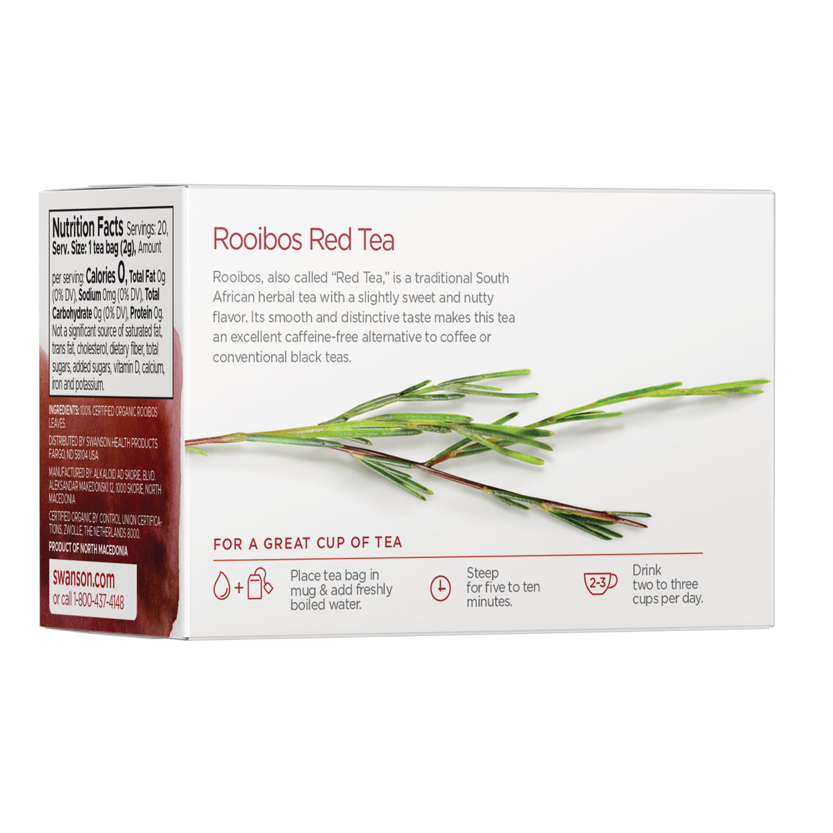 SWF082 | Back label with supplement facts and serving information