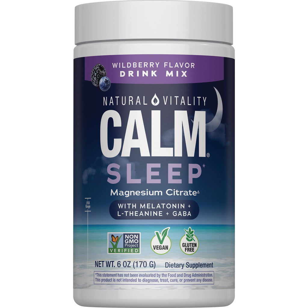 NVT071 | Natural Vitality CALM SLEEP magnesium citrate wildberry flavor drink mix jar 6 oz dietary supplement - Thumbnail