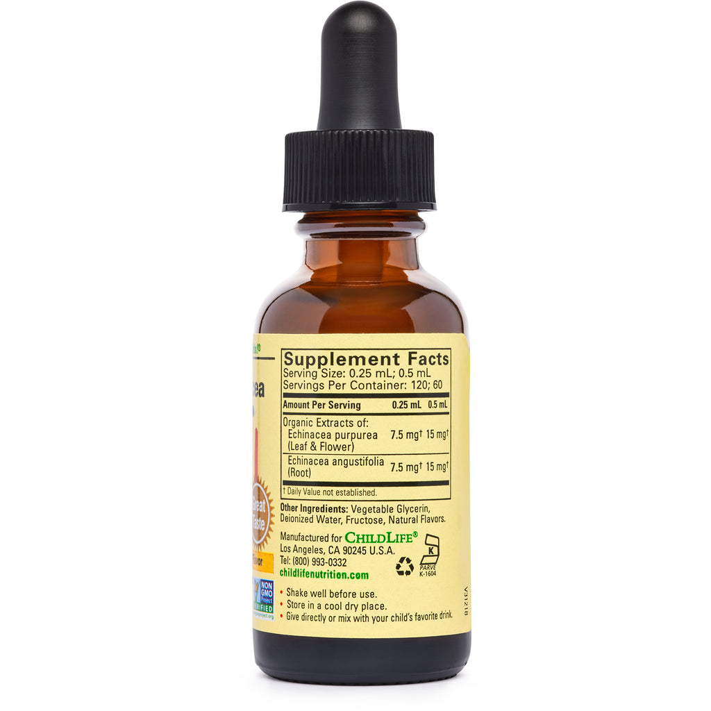 CHL006 | amber dropper bottle back label showing Supplement Facts panel, serving size and ingredients - Thumbnail