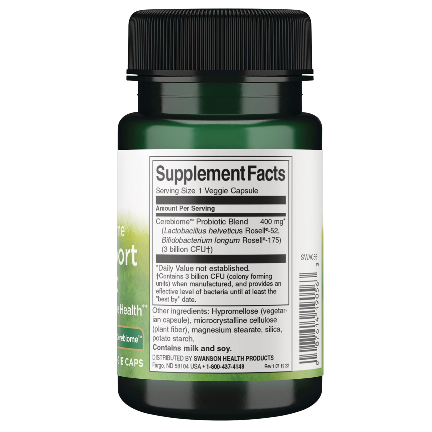 SWA056 | Back label with Supplement Facts