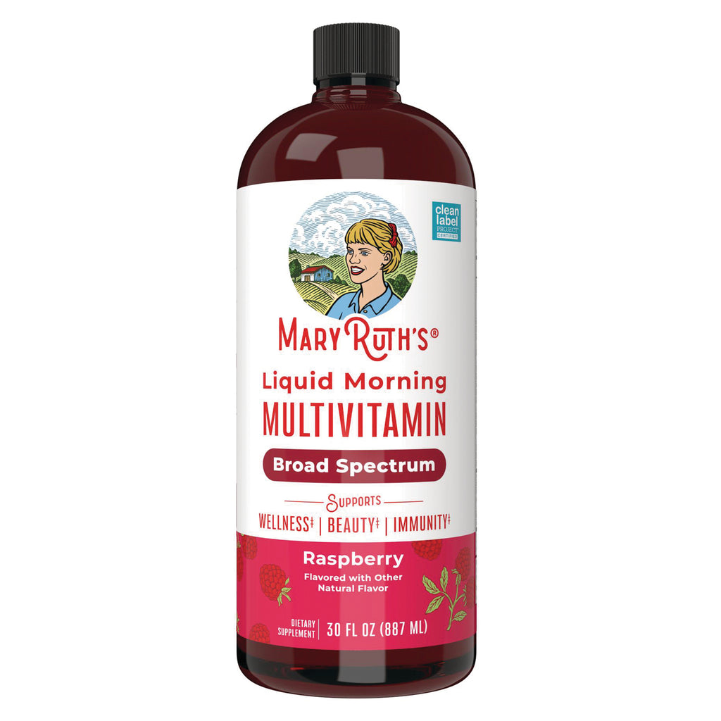 MRR018 | MaryRuth's Liquid Morning Multivitamin Broad Spectrum raspberry 30 fl oz bottle front - Thumbnail