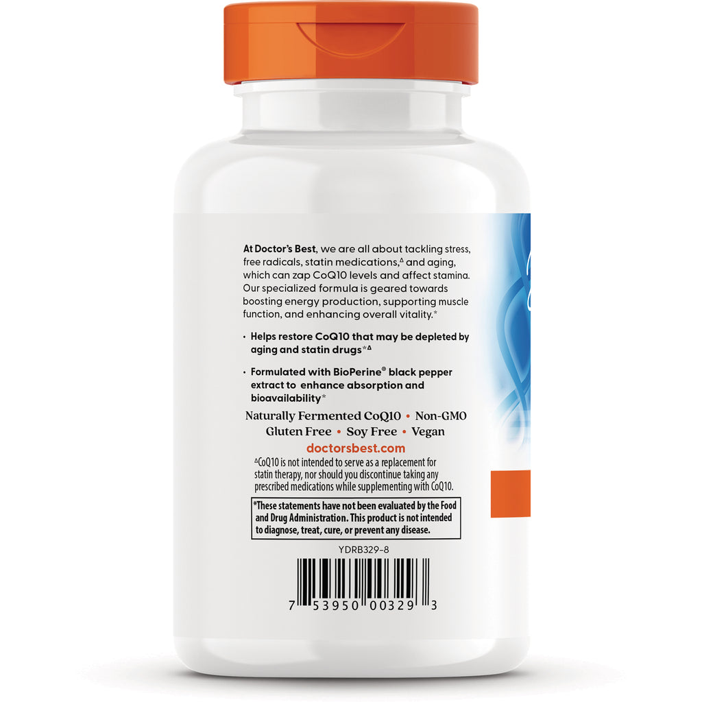 DB242 | back label of white supplement bottle showing product claims, instructions and barcode - Thumbnail