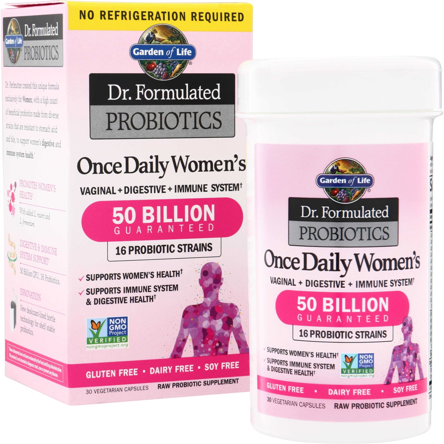 GLF208 | Garden of Life Dr. Formulated Probiotics Once Daily Womens, 50 Billion Guaranteed, 30 capsules