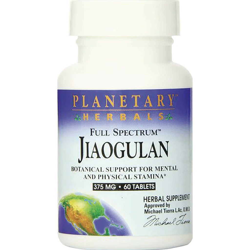PF117 | White Planetary Herbals bottle labeled JIAOGULAN full spectrum, 375 mg 60 tablets - Thumbnail