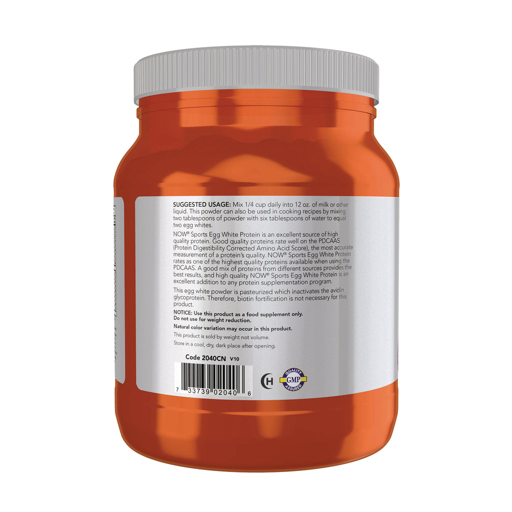 NWF214 | Back of orange supplement jar showing white label with suggested usage text and barcode - Thumbnail