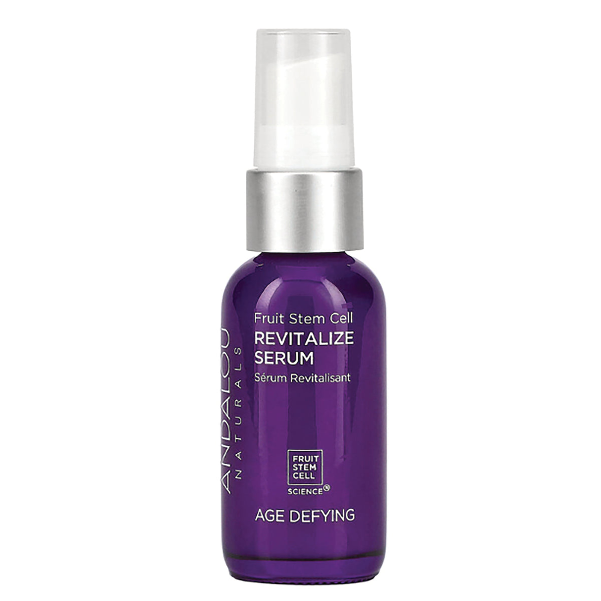 ADN006 | Purple spray bottle of Revitalize Serum, Age Defying, Andalou Naturals
