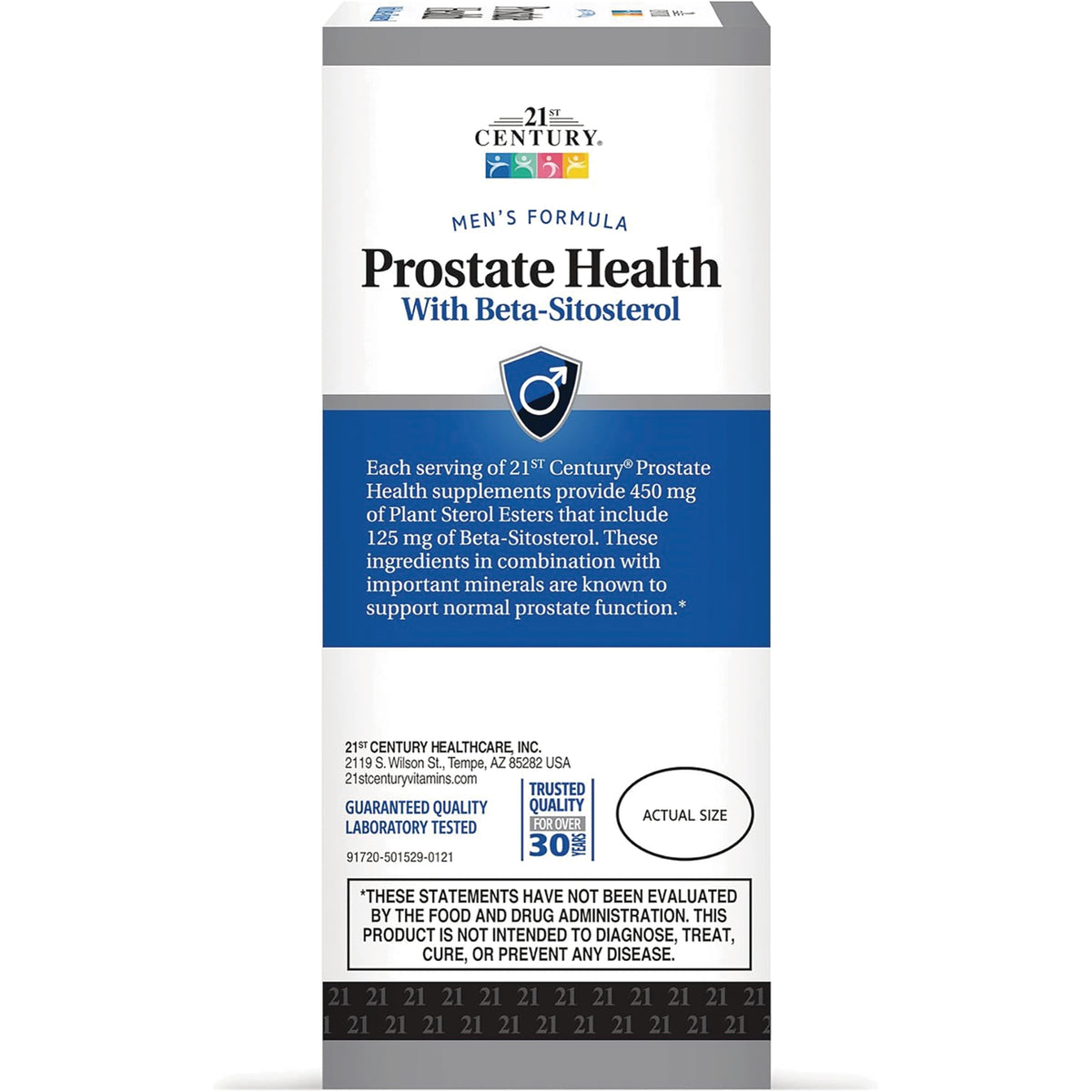 CNT290 | Prostate Health box showing product name Prostate Health with Beta-Sitosterol and ingredient serving information