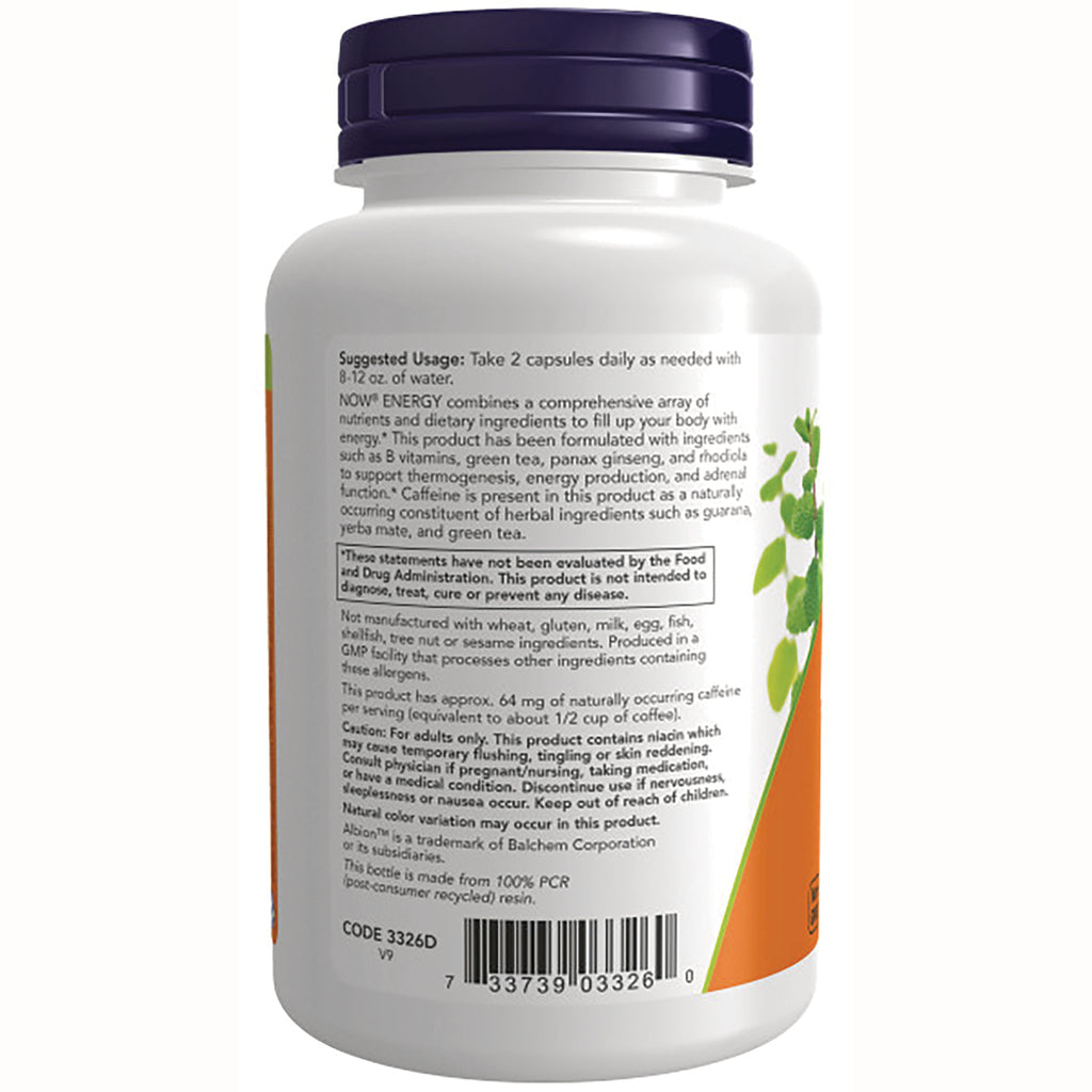 NWF387 | Back of white supplement bottle showing usage directions, warnings, ingredient text and barcode - Thumbnail