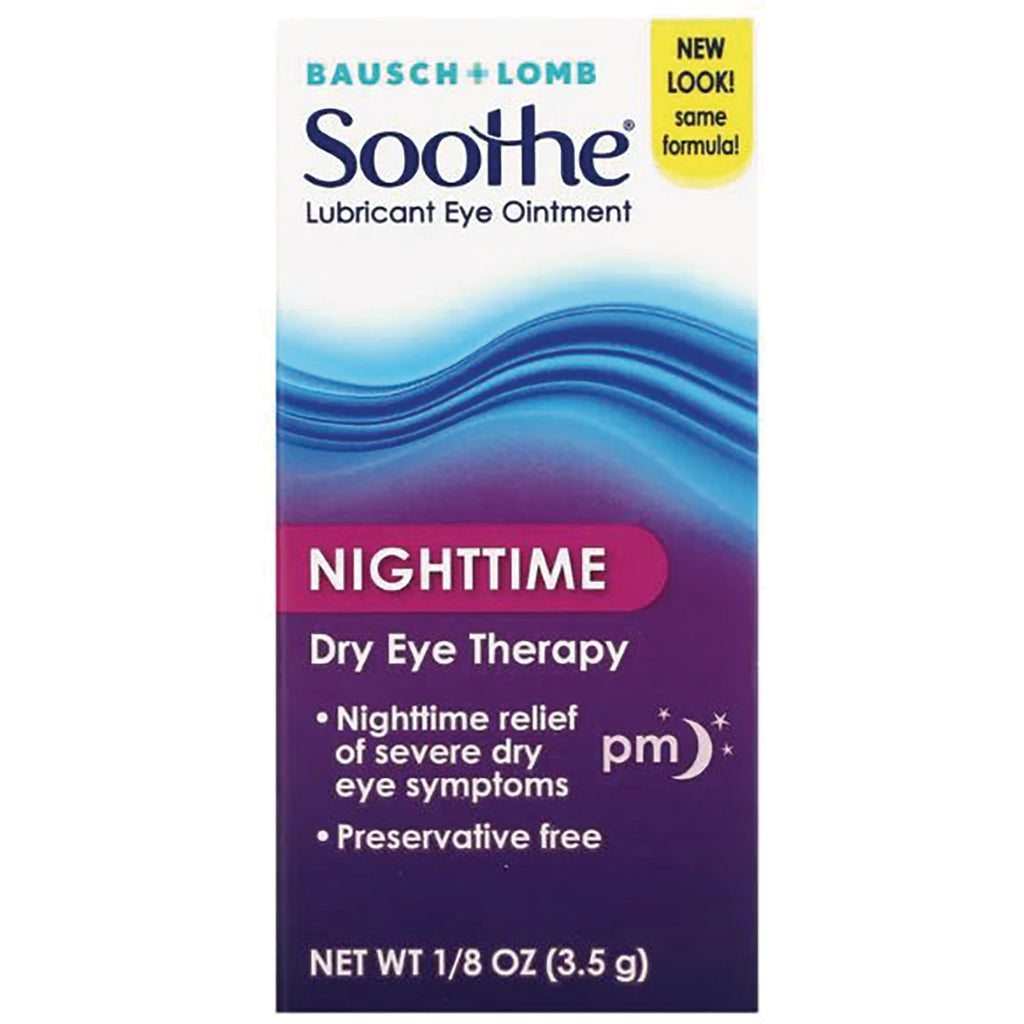 BNL030 | Bausch + Lomb Soothe lubricant eye ointment nighttime dry eye therapy box front, preservative free - Thumbnail