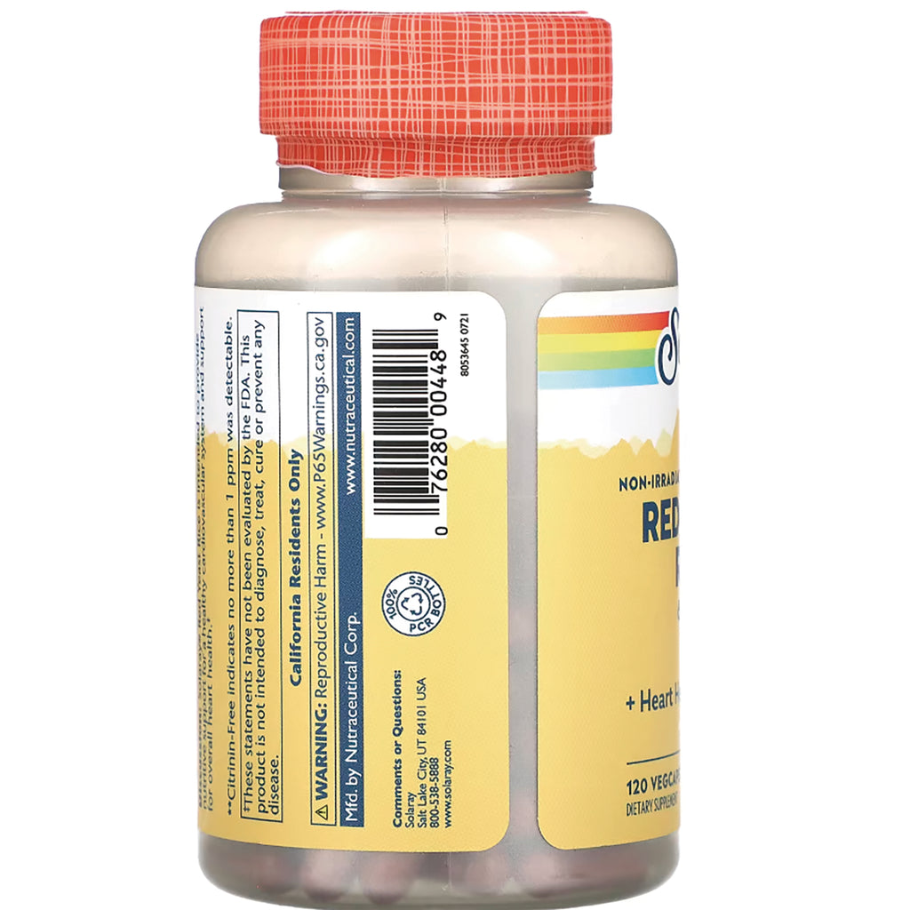 SLR216 | Supplement bottle back label with barcode and California Proposition 65 reproductive harm warning - Thumbnail