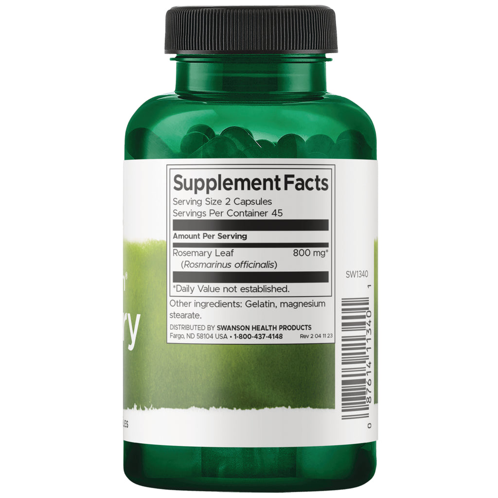 SW1340 |Back label with supplement facts and serving information - Thumbnail