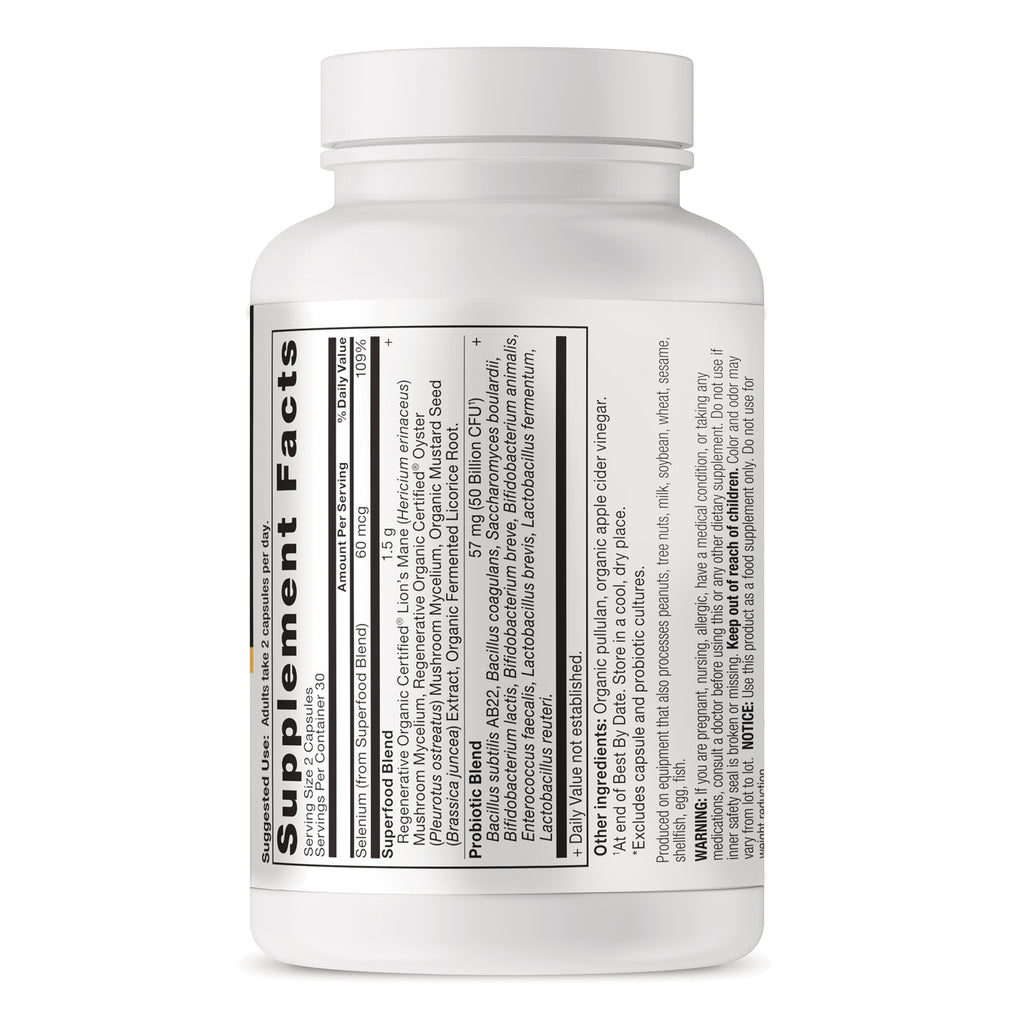 ATN141 | White supplement bottle back label showing Supplement Facts panel and ingredients - Thumbnail