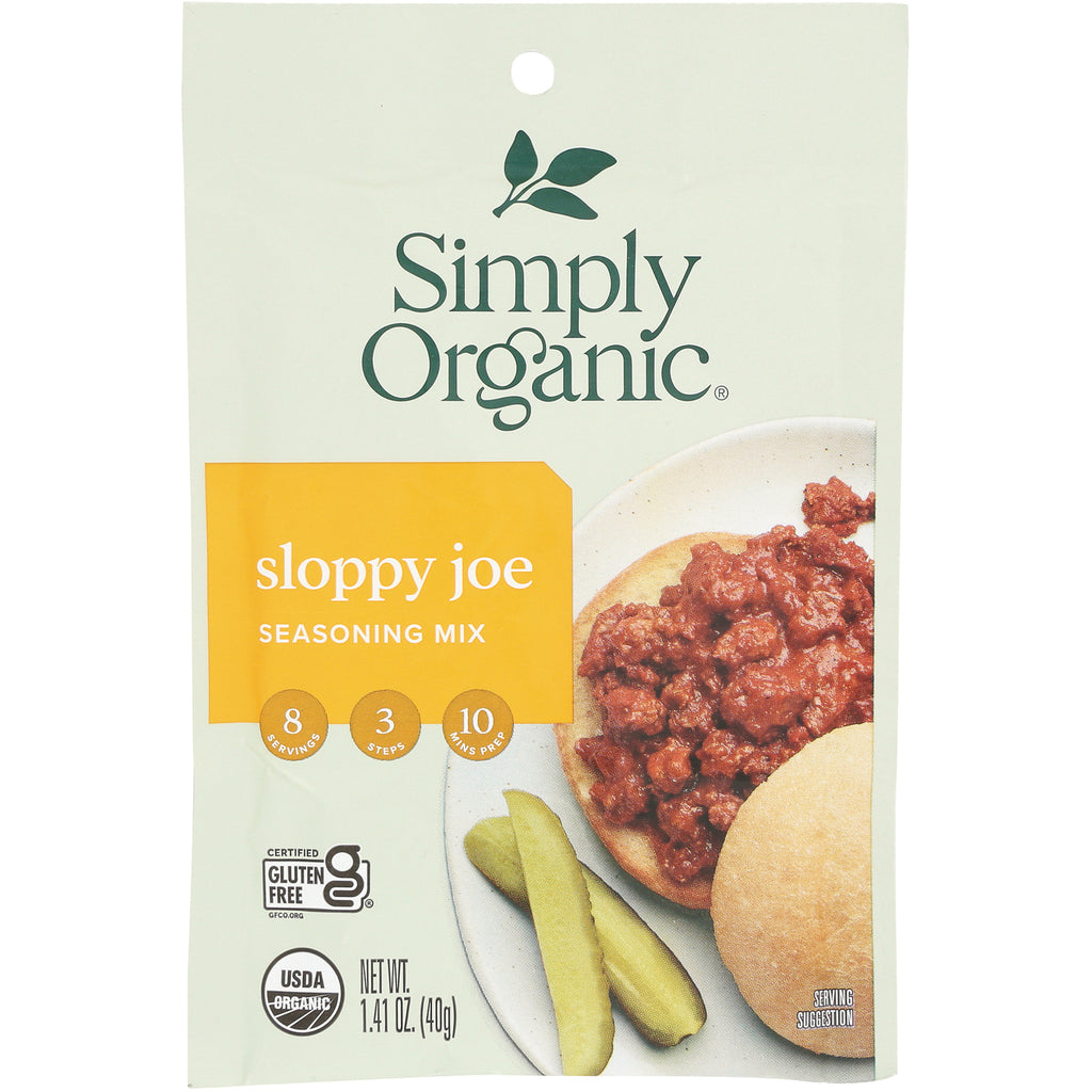 SMP047 | Simply Organic Sloppy Joe Seasoning Mix packet, 1.41 oz (40 g) - Thumbnail