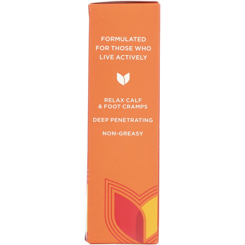 HY241 | Orange box back panel reading FORMULATED FOR THOSE WHO LIVE ACTIVELY; RELAX CALF & FOOT CRAMPS; DEEP PENETRATING; NON-GREASY - Thumbnail