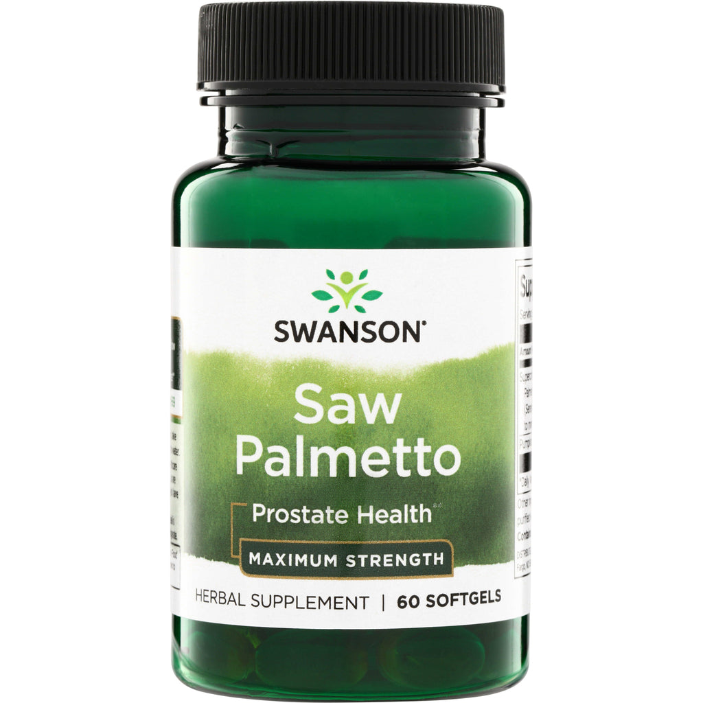 SWH221 | Swanson Saw Palmetto Prostate Health Maximum Strength, 60 Softgels bottle - Thumbnail