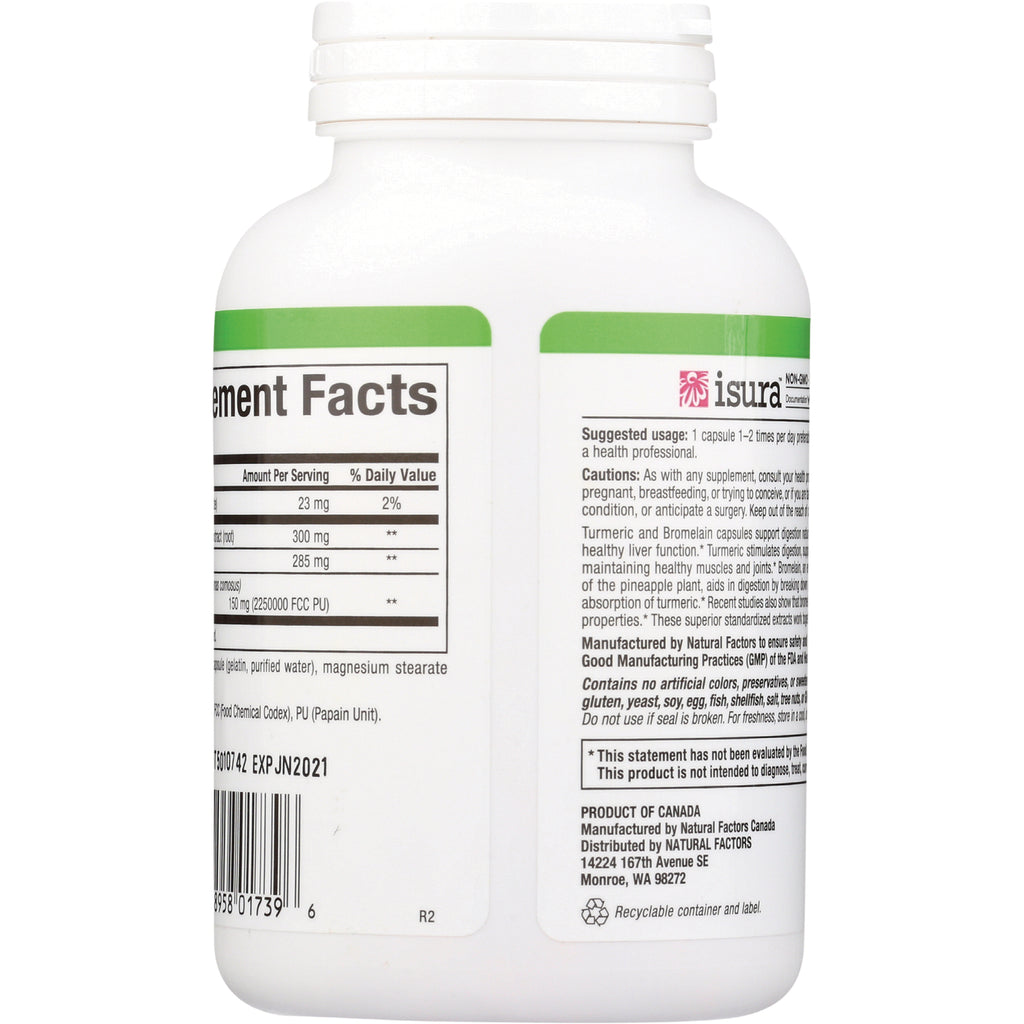 NFC087 | back of white supplement bottle showing Supplement Facts panel, ingredients and usage text - Thumbnail