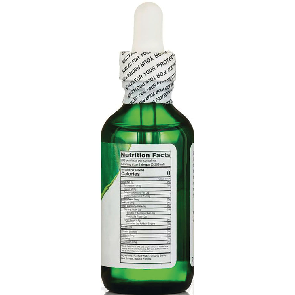 WA031 | Back of green dropper bottle with Nutrition Facts label - Thumbnail