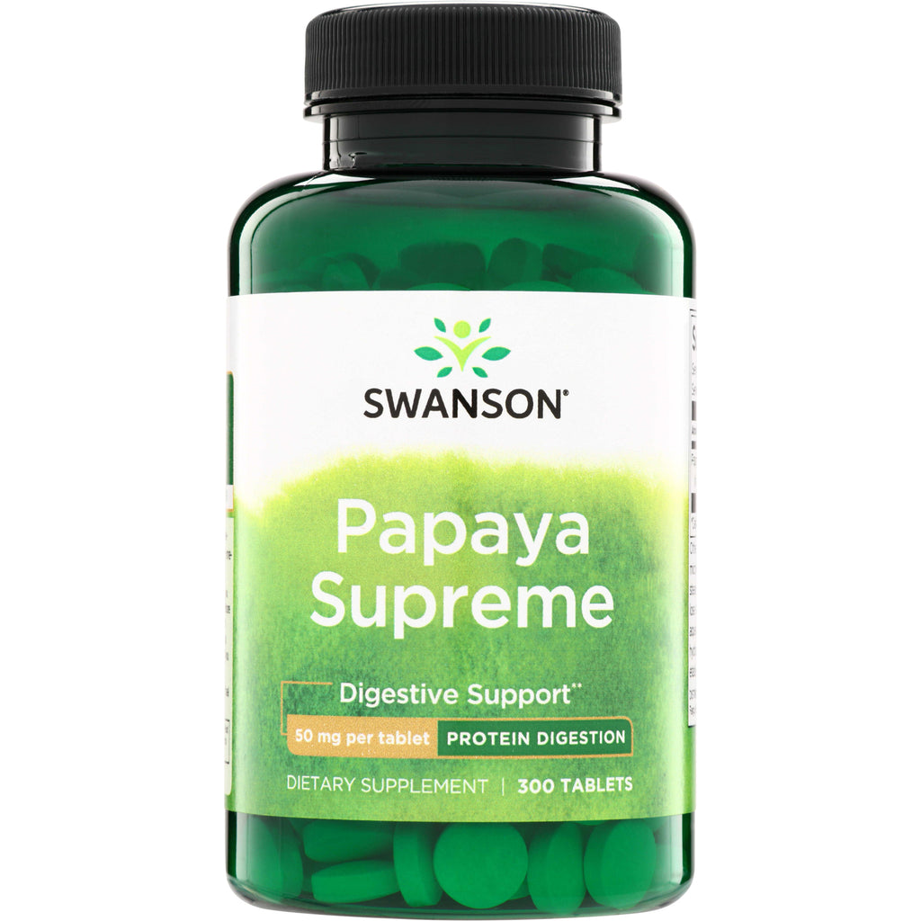SW279 | Swanson Papaya Supreme tablets, Digestive Support, 50 mg per tablet, Protein Digestion, 300 tablets - Thumbnail