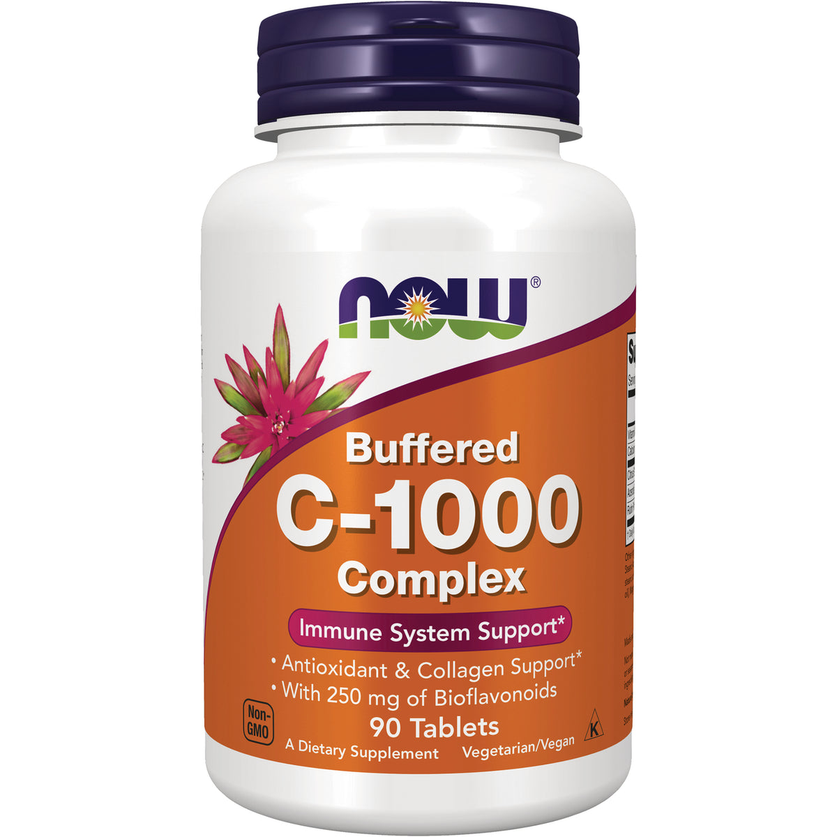 NWF659 | White bottle showing front label Buffered C-1000 Complex immune support supplement, 90 tablets