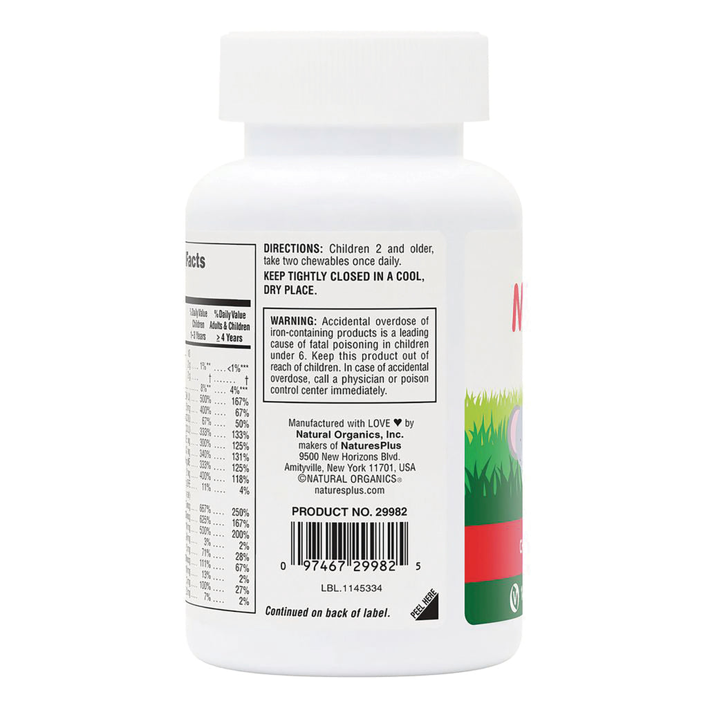 NTP004 | back label of white supplement bottle showing directions, warning box and barcode PRODUCT NO. 29982 - Thumbnail