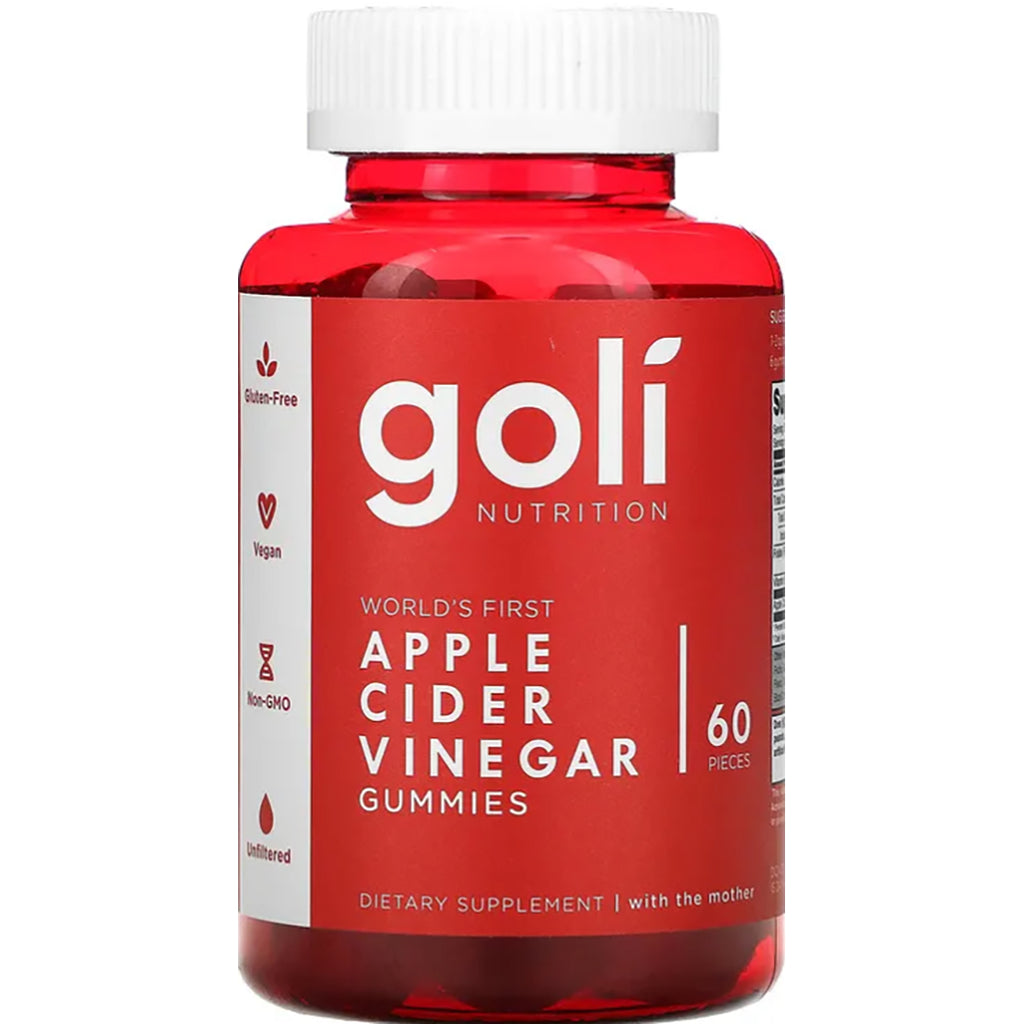GOL002 | Red Goli Nutrition bottle labeled APPLE CIDER VINEGAR GUMMIES 60 pieces - Thumbnail