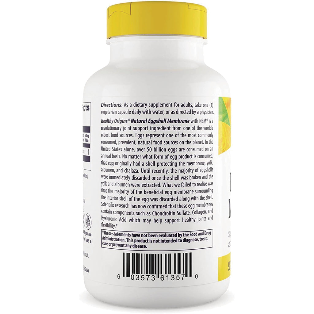 HRG102 | back of white supplement bottle showing directions text, small ingredient panel, and barcode - Thumbnail