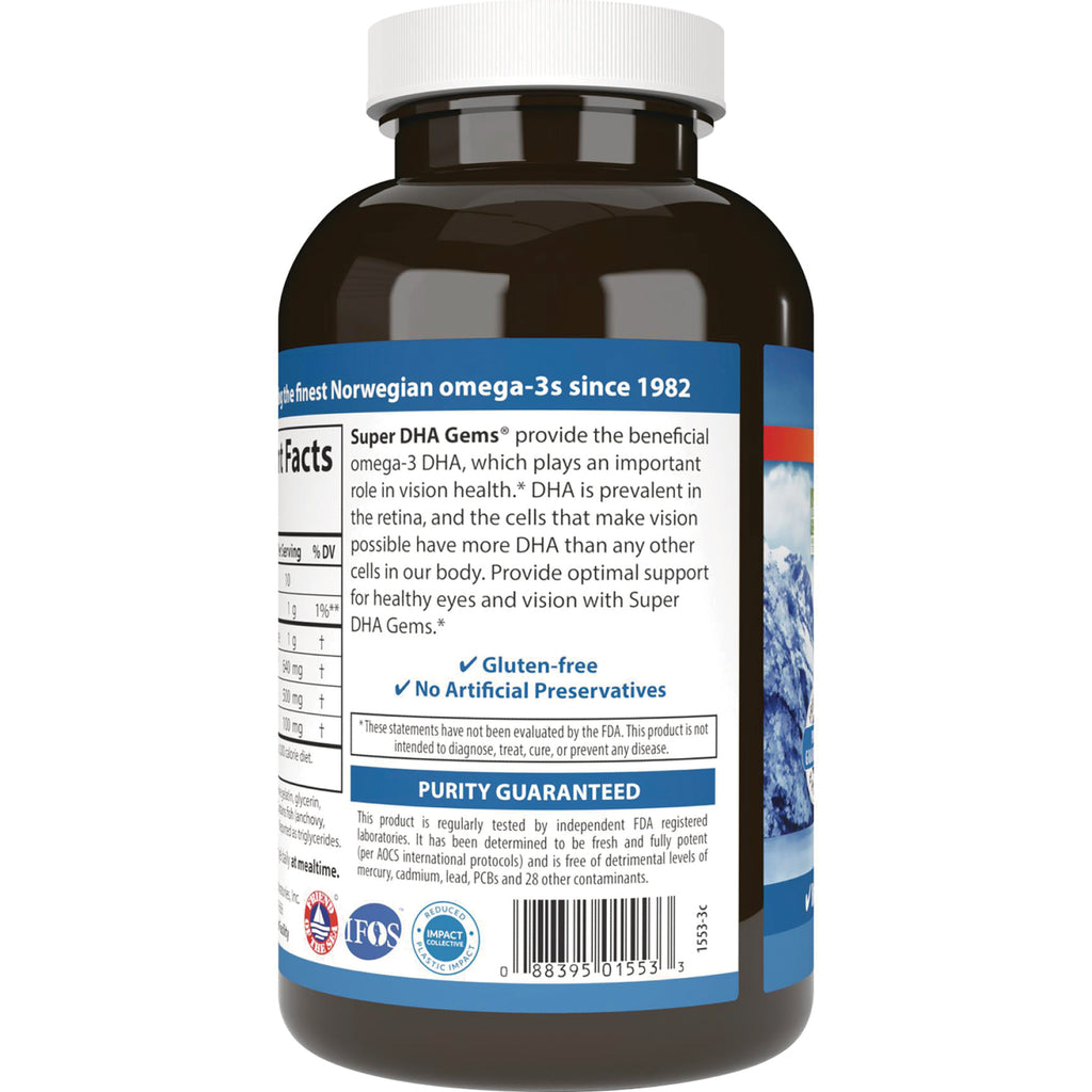 CSN272 | Back of brown supplement bottle showing supplement facts panel, gluten-free and Purity Guaranteed label and barcode - Thumbnail