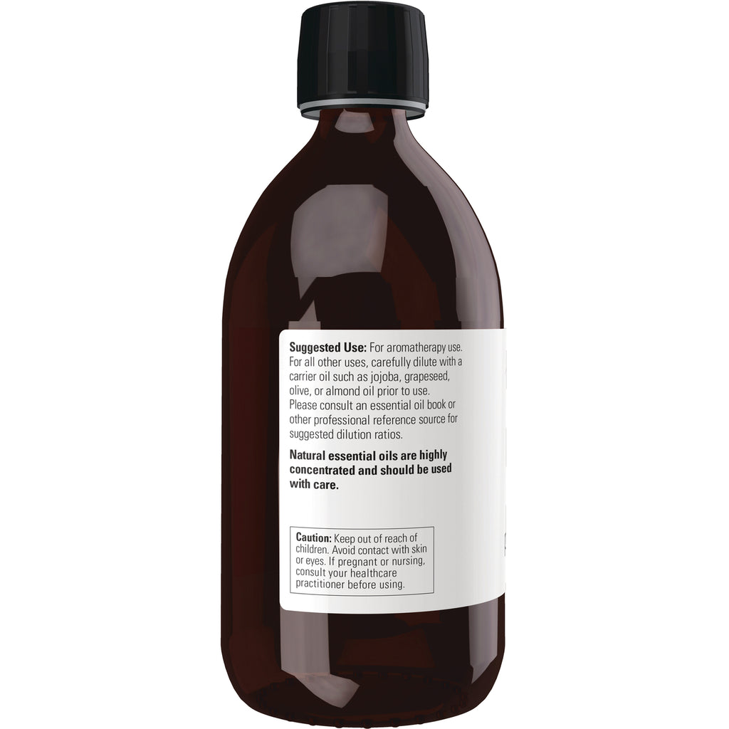 NWF503 | Back of amber bottle with white label showing Suggested Use and Caution text and a black cap - Thumbnail