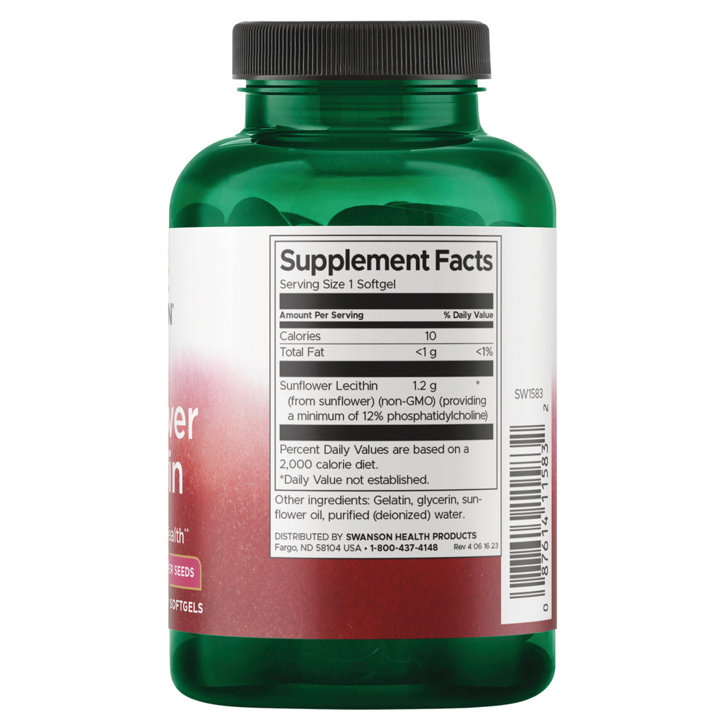 SW1583 | Back of label with supplement facts and serving information - Thumbnail