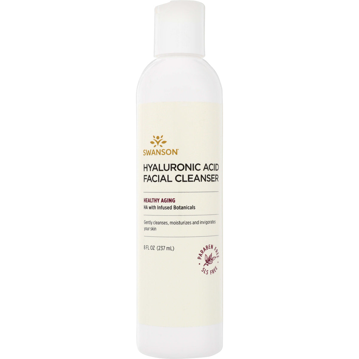 SW1445 | Swanson Hyaluronic Acid Facial Cleanser, Healthy Aging, 8 fl oz, paraben free SLS free