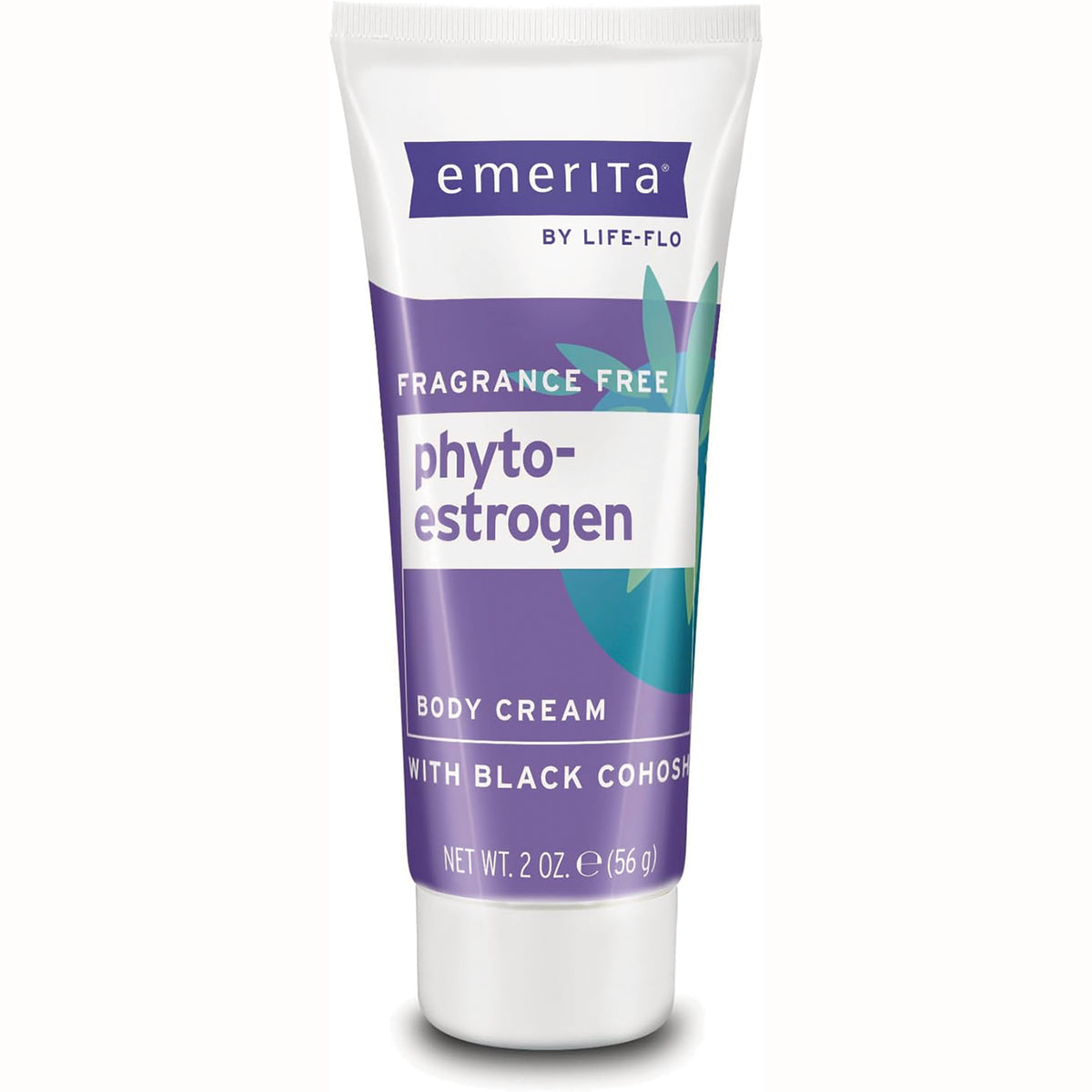 EMR011 | Emerita phyto-estrogen body cream tube, fragrance free with black cohosh, 2 oz