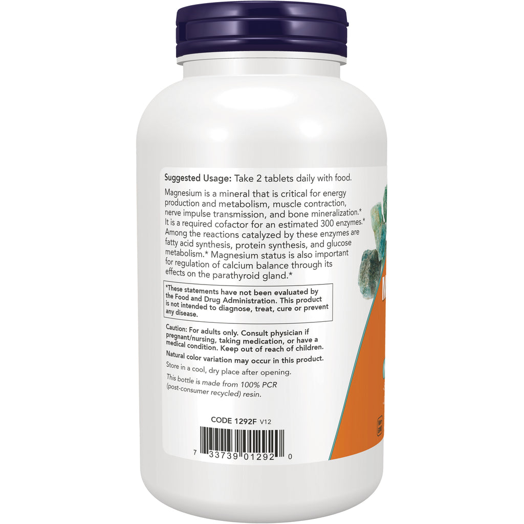 NWF256 | Back label of white supplement bottle showing suggested usage, warnings, and barcode - Thumbnail