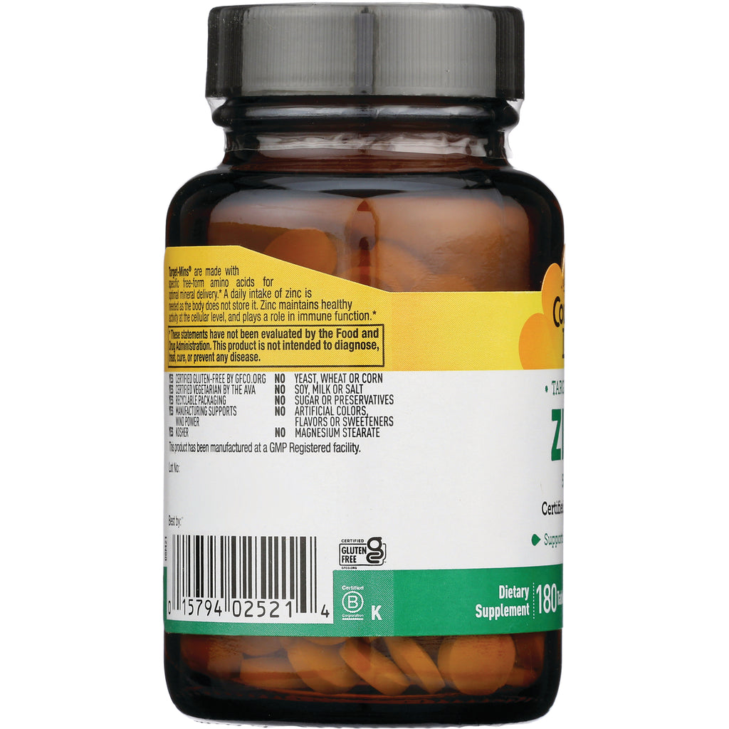 CRL448 | Back of amber supplement bottle showing barcode, ingredient and certification text, and tablets visible - Thumbnail