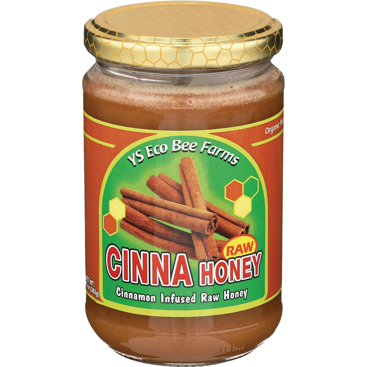 YS023 | YS Eco Bee Farms Cinna Honey, Cinnamon Infused Raw Honey jar