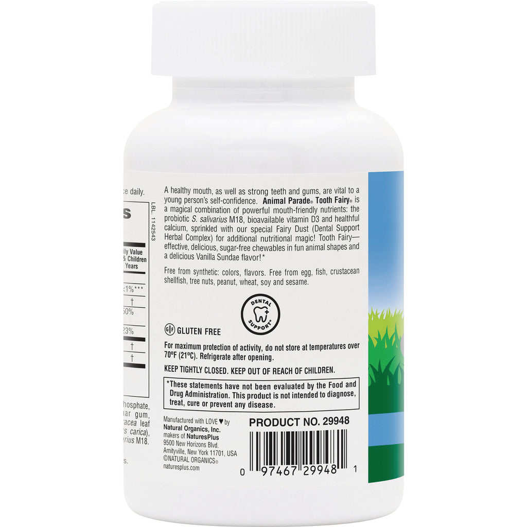 NTP138 | back label of white supplement bottle showing product information, gluten free icon and barcode - Thumbnail