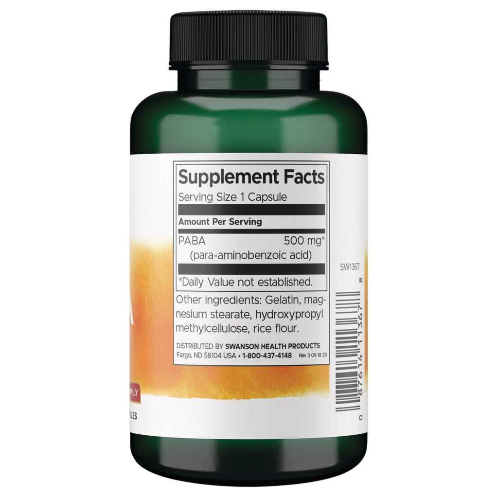 SW1367 | Back label with Supplement Facts - Thumbnail