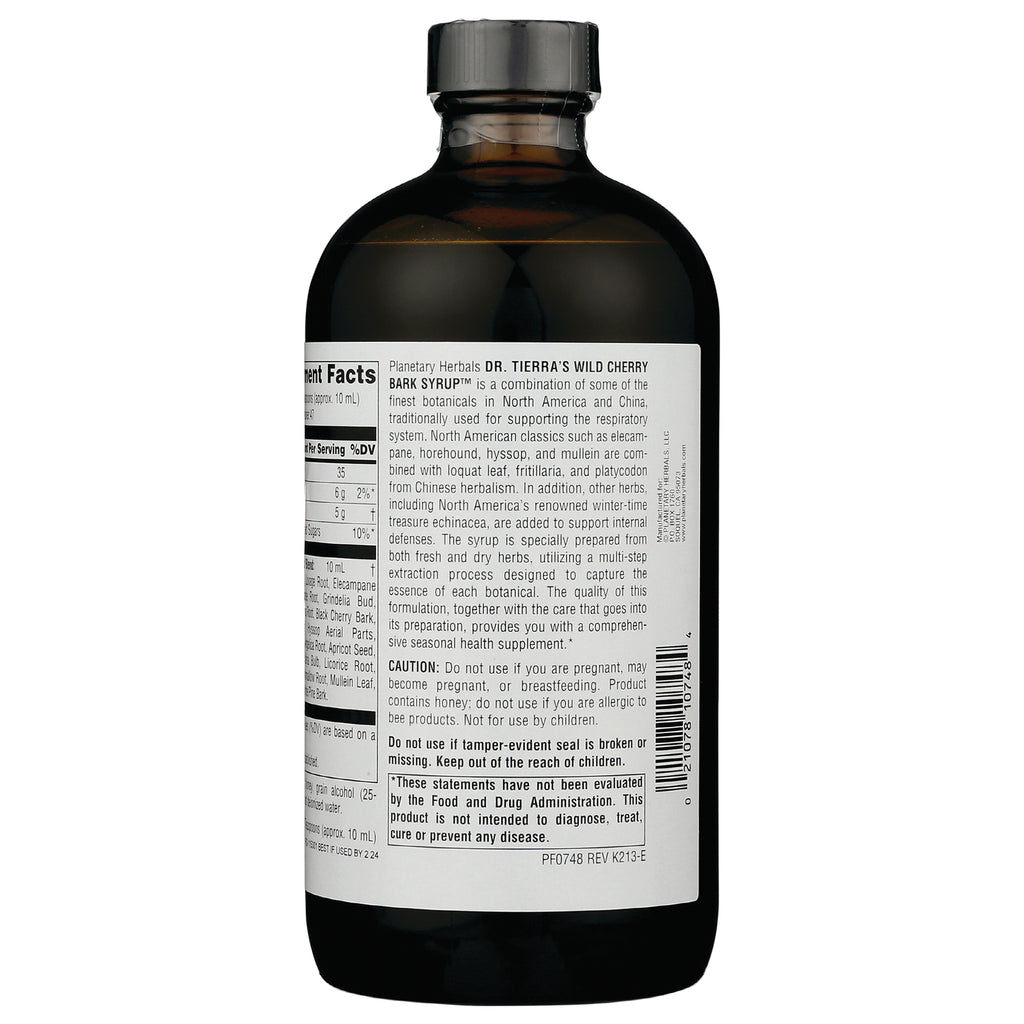 PF220 | back label of brown supplement bottle showing nutrition facts, warnings, and barcode - Thumbnail