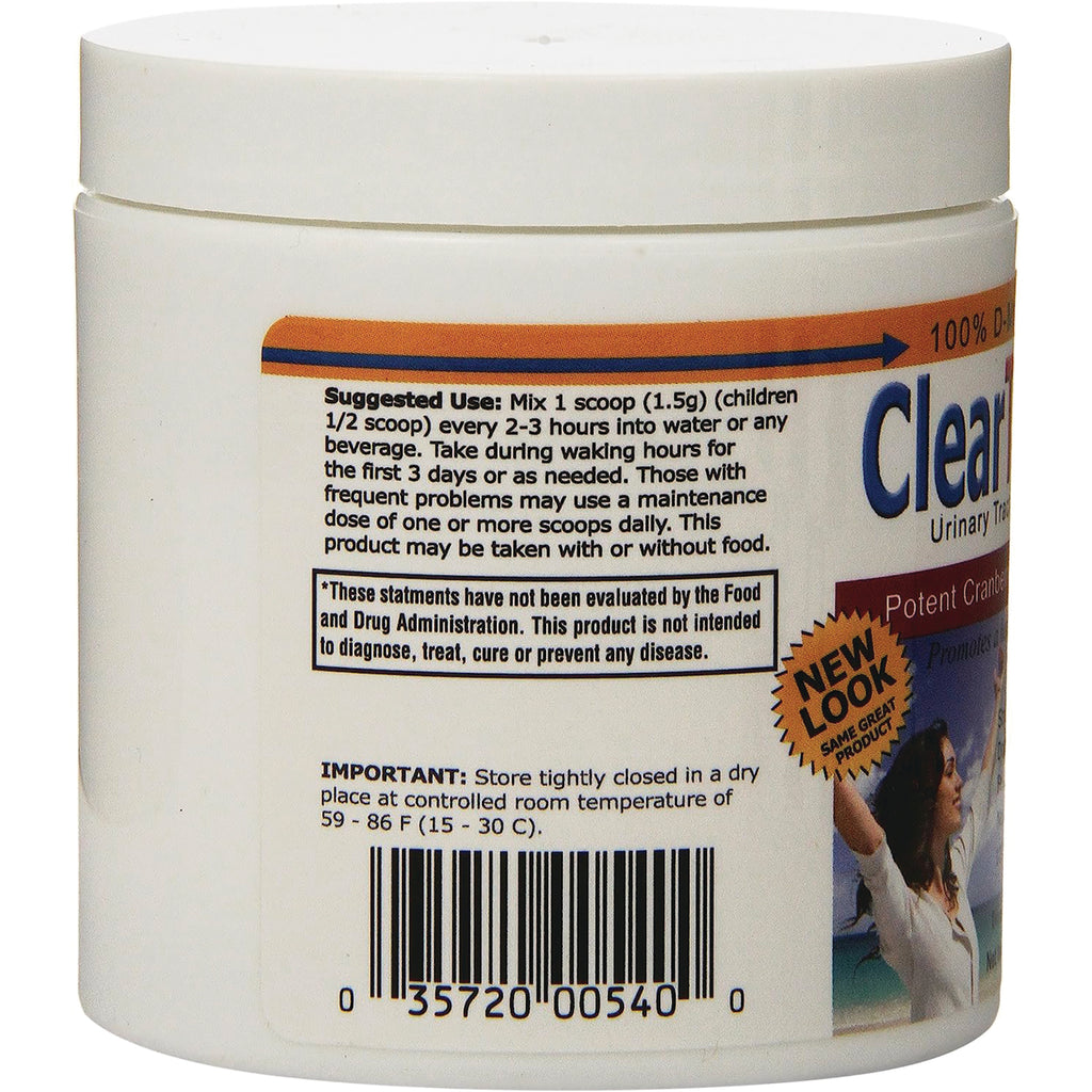 CLE002 | Back label of white supplement jar showing suggested use instructions, storage info, and barcode - Thumbnail