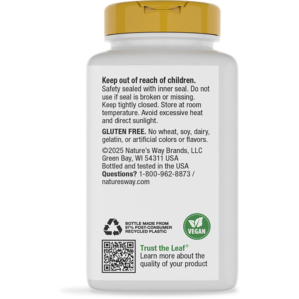 NW354 | Back label of brown supplement bottle reading Supports Bone Health with product details, gluten free note, and barcode - Thumbnail