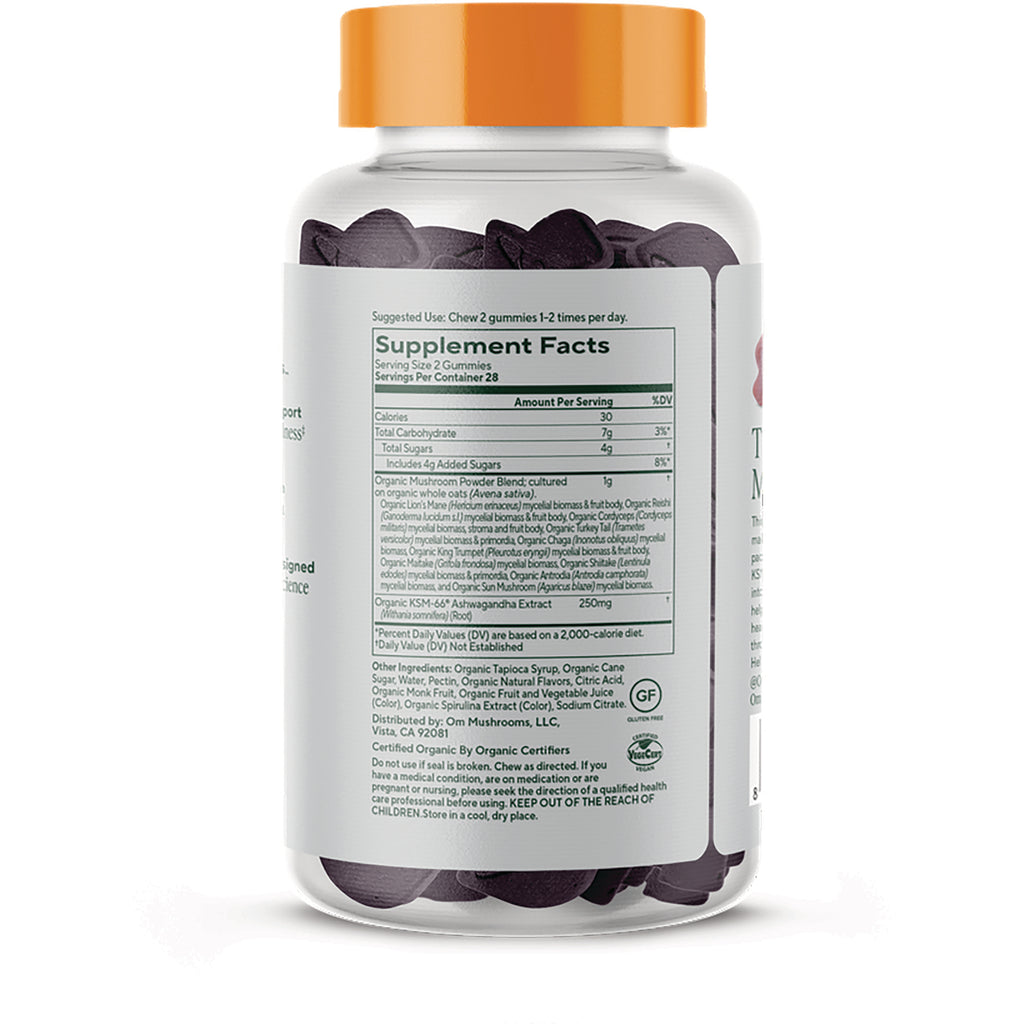 MMX052 | Back of clear supplement bottle showing Supplement Facts label with nutrition and ingredient text - Thumbnail