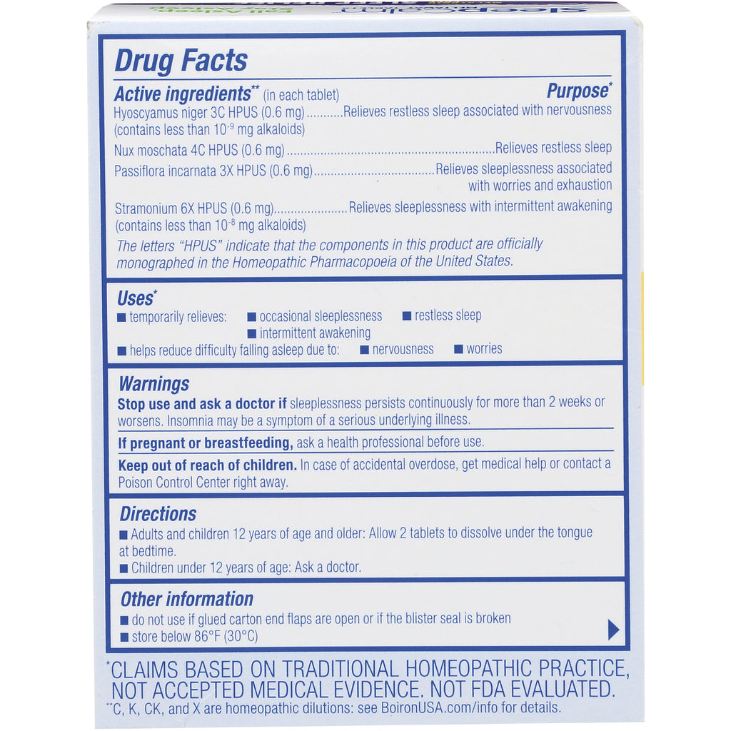 BRN124 | back of sleep aid box showing Drug Facts panel, active ingredients, warnings, directions and storage info - Thumbnail