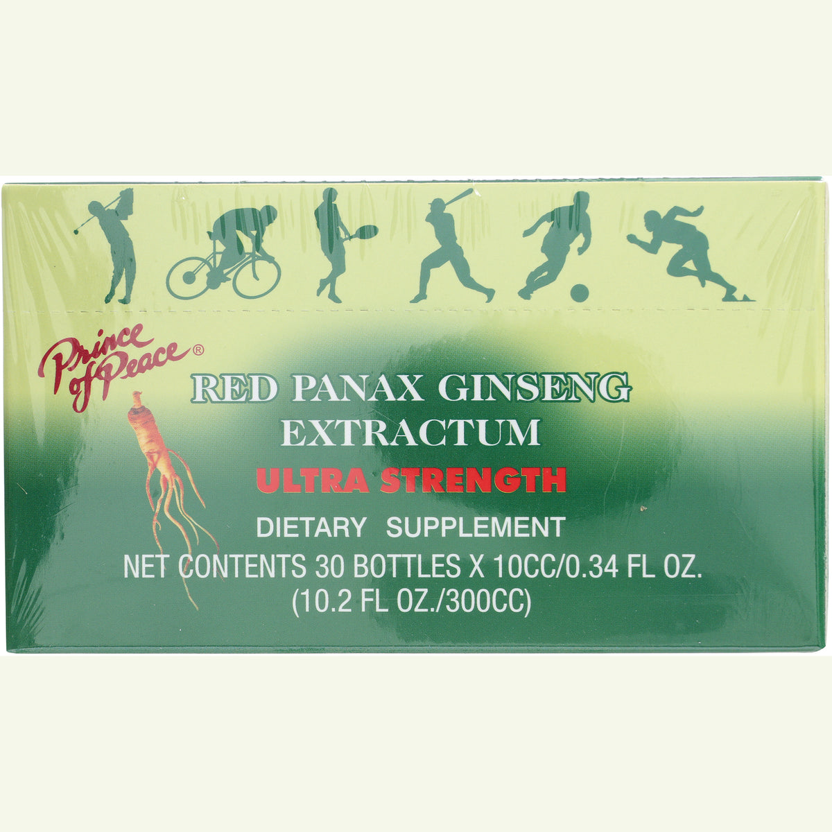 POP015 | Prince of Peace Red Panax Ginseng Extractum Ultra Strength dietary supplement box showing net contents