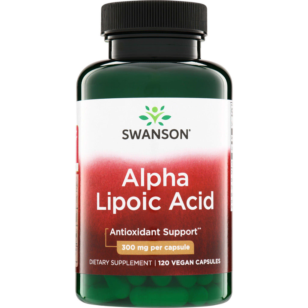 SWU190 | Swanson Alpha Lipoic Acid, Antioxidant Support, 300 mg per capsule, 120 vegan capsules - Thumbnail