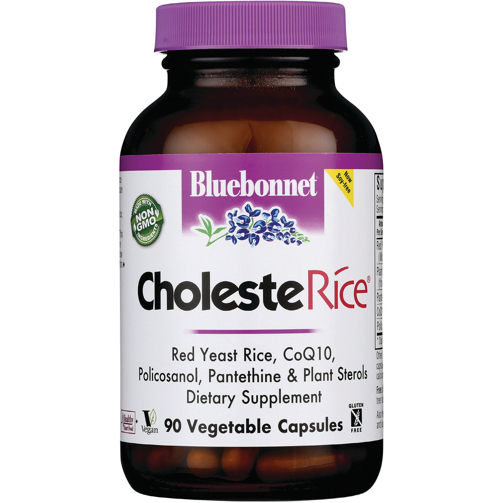 BLU070 | Bluebonnet CholesteRice dietary supplement bottle labeled 90 vegetable capsules - Thumbnail