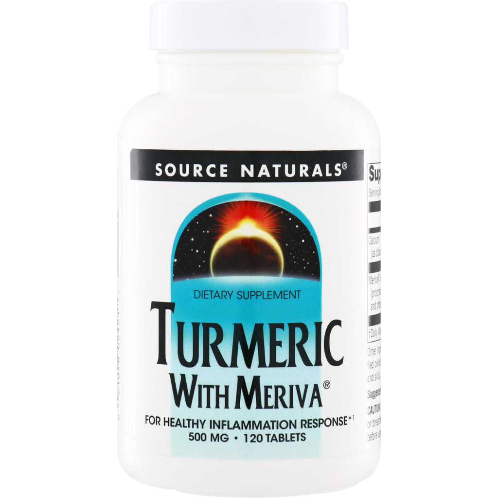 SN394 | Source Naturals Turmeric with Meriva dietary supplement, 500 mg, 120 tablets - Thumbnail